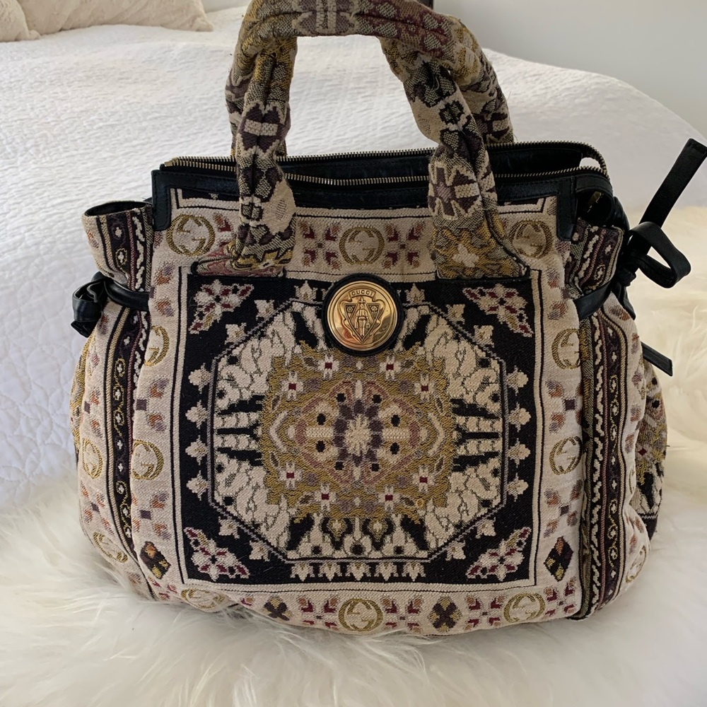 Authentic Verified Gucci Tapestry Hysteria Top Handle Bag - Picture 13 of 15